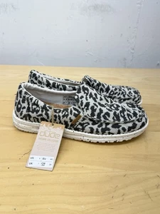 New! Hey Dude Shoes Sz 9 Woven Cheetah Gray Casual Slip On Misty EU 40 Women - Picture 1 of 9