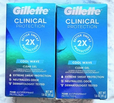 Gillette Clinical Clear Gel Cool Wave Antiperspirant and Deodorant, 1.6 oz 2 PK - Image 1 of 4