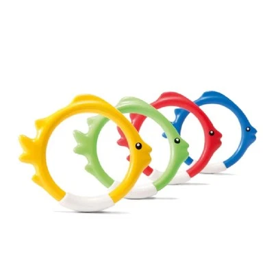 Intex Underwater Diving Toy Rings Fish Shape 4 Bright Colours Kids Children Game - Image 1 of 3