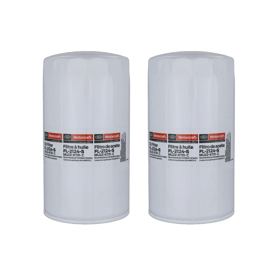 Conjunto de 2 filtros de óleo de motor Motorcraft FL2124S fabricante de equipamento original para Ford F-250 Super Duty - Imagem 1 de 1