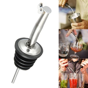 Liquor Pourer Flow Wine Bottle Pour Spout Stopper Stainless Steel Cap YUKE BII - Picture 1 of 7