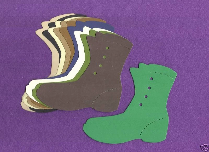 BOTA MILITAR GRANDE troqueladas tarjetas álbum de recortes Foto 1 de 1