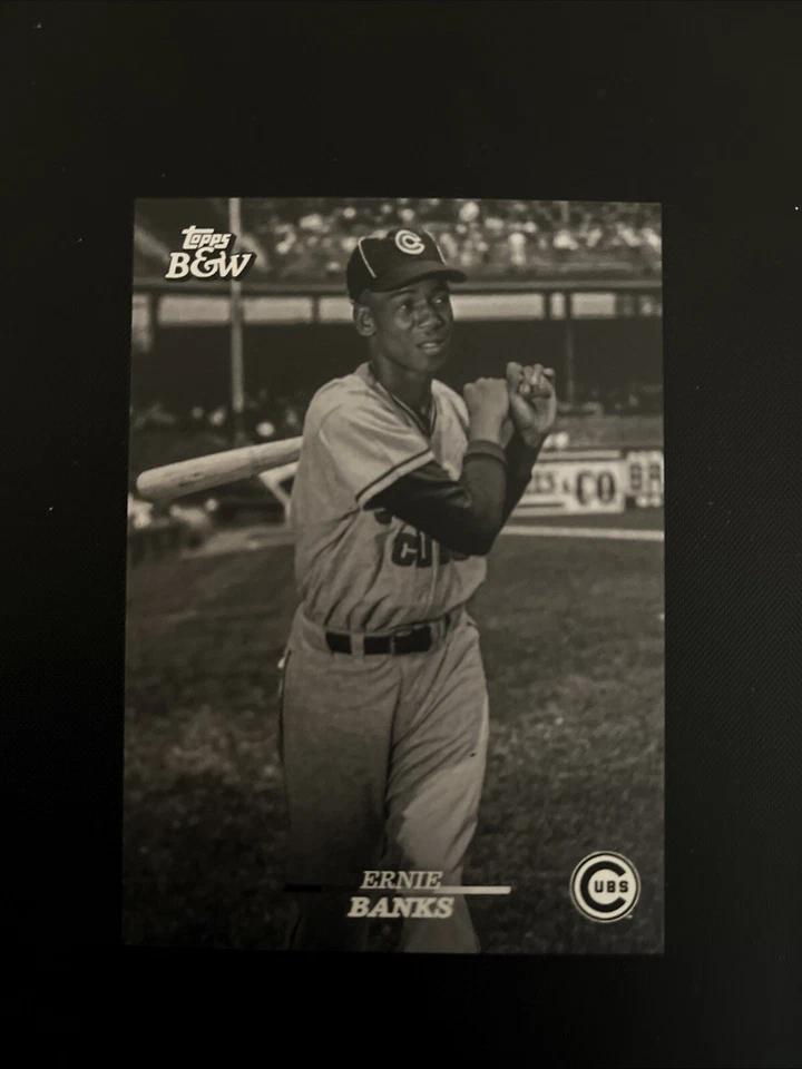 2024 Topps Black & White - Topps Vault Short Print #106 Ernie Banks - Image 1 of 2
