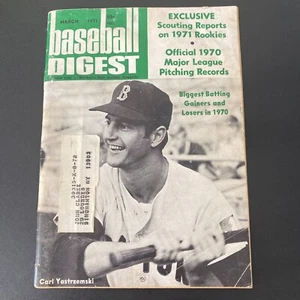 March 1971 Baseball Digest - Carl Yastrzemski cover Red Sox PB Booklet 98p. - Picture 1 of 5