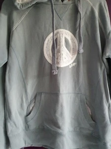 Live Super, World Peace Logo Bluey Grey Hoodie Jumper By Lee Cooper, NWT RRP £50 - Picture 1 of 12