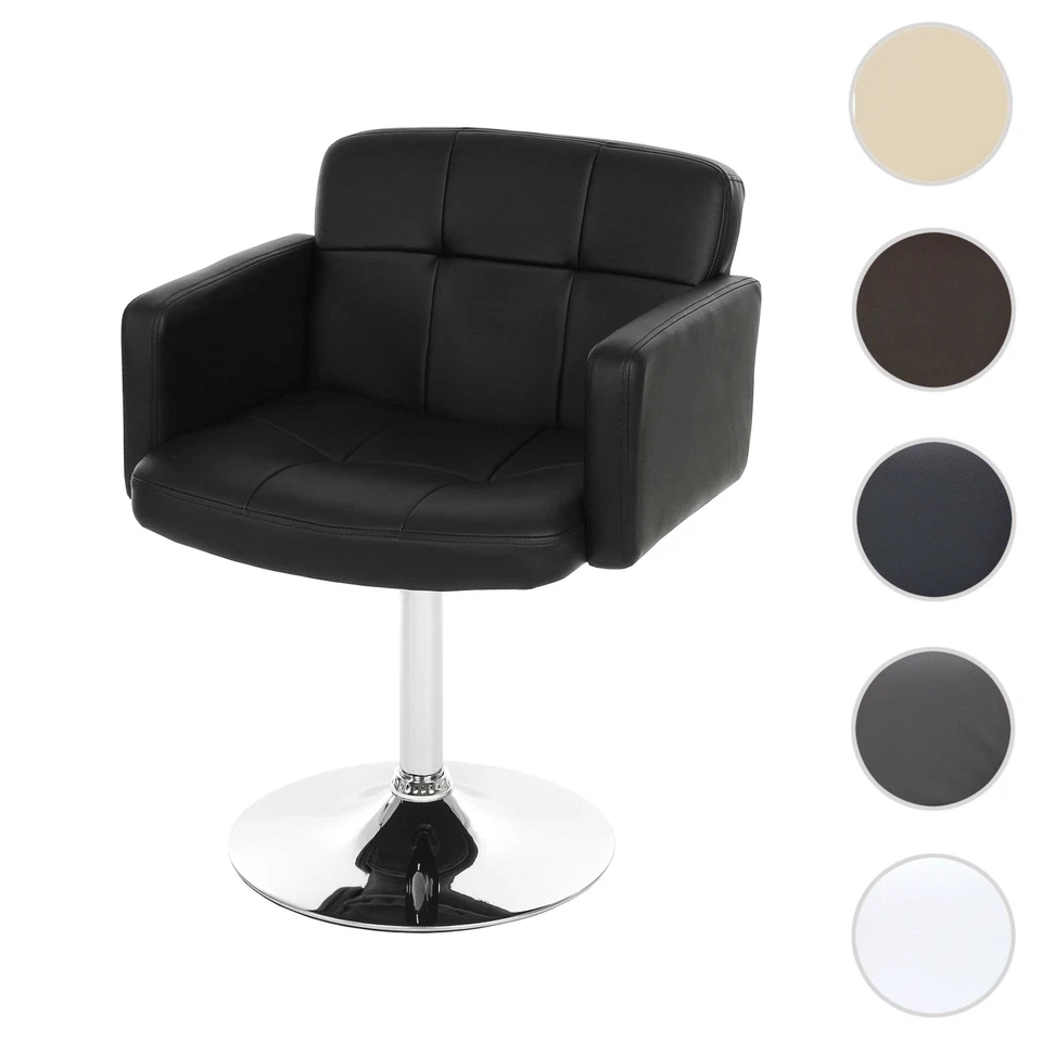 HEUTE-WOHNEN Esszimmerstuhl Orlando, Küchenstuhl Drehstuhl Stuhl, Kunstleder Chrom