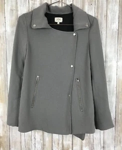Chaqueta Larga WILFRED Mayet Gris Cremallera A Presión Manga Larga XS Japón BLOGGER $225 - Imagen 1 de 11