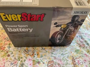 EverStart Lead Acid PowerSport Battery, Group Size 50N18LA3 12Volt, 260 CCA - Picture 1 of 5