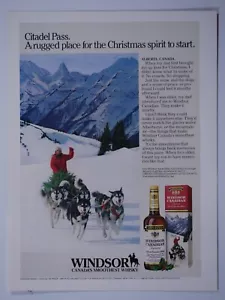 Siberian Husky Windsor Christmas Citadel Pass Alberta Canadá anuncio impreso original - Imagen 1 de 7