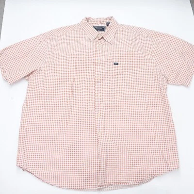 Camisa American Eagle Outfitters Para Hombre XL Naranja Blanco Cuadros 100% Algodón Abotonada Foto 1 de 4