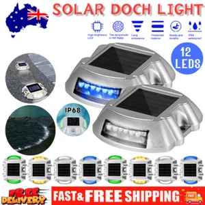 2/4x Solar Driveway Lights Deck Pathway Lights Solar Dock LED Light Safety Light - Picture 1 of 14