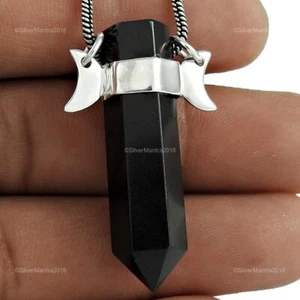 Agosto Lápiz Onix Piedra 925 Sólido Plata Día de la Madre Bisel Elegante Nuevo - Imagen 1 de 5