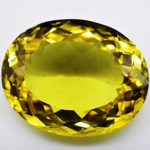 30.40ct 22x17mm Flawless Oval Natural Yellow Sphene HUGE-Size Loose Gemstone - Picture 1 of 4