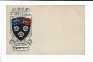 Escudo de armas de Cambridge en relieve King's College postal p2128 - Imagen 1 de 2