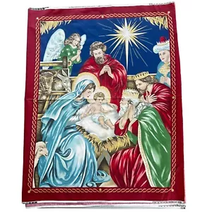 Cranston Nativity Scene Christmas Fabric Panel 35 x 44 Continuous 5 Panel Lot - Picture 1 of 10