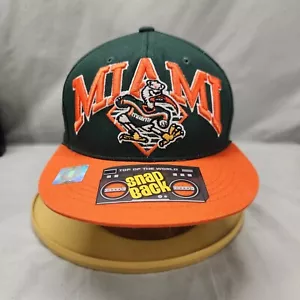 Miami Hurricanes bestickte Druckknopflasche Mütze oben auf der Welt 90er Jahre Block - Bild 1 von 7