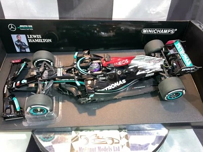 1:18 MINICHAMPS 110210144 Lewis Hamilton Mercedes AMG W12 Vincitore Bahrain Gp - Immagine 1 di 4