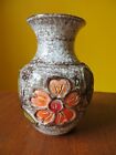 retro vintage ? German vase with striking large flower design in raised detail