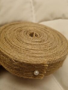 Natural Burlap Jute Hessian Ribbon Rustic Wedding DIY Gift Wrap Craft - 2cmx10m