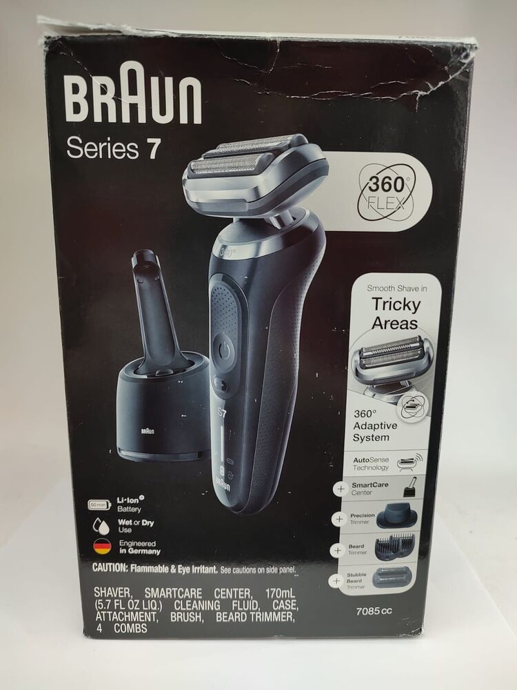 Braun Electric Razor for Men, Series 7 7085cc 360 Flex Head Electric Shaver
