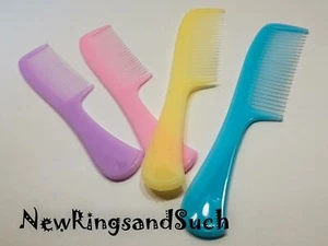 4 peines de dientes anchos desenredando cabello rosa azul pastel - Imagen 1 de 4