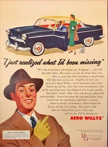 1954 Aero Willys Auto Sister of Famous Jeep Toledo OH Vintage Print Ad - Picture 1 of 6