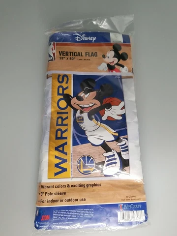 Golden State Warriors MICKEY MOUSE DISNEY FLAG (NBA BASKETBALL BANNER) 28" X 40" Cover
