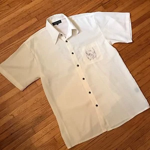 Sefeni Men's Size Medium Horseshoe Western Cow Embroidered shirt - Picture 1 of 7