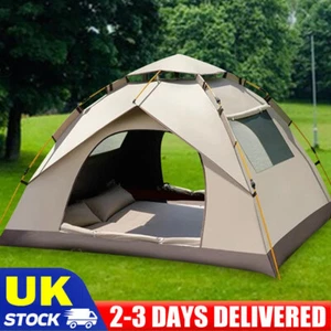 2-3 Person Outdoor Hiking Camping Tent Waterproof UV Protection Fishing UK SALE - Picture 1 of 15