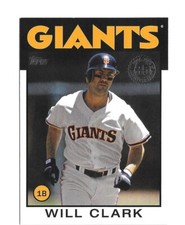 2021 Topps Series 1 WILL CLARK  1986 Topps  - SAN FRANCISCO GIANTS - #86B-51