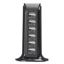 30W Multi 6 Port USB Charger 6A Rapid Charging Station Desktop Travel Hub iPhone