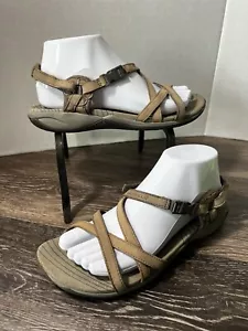 Merrell Bungee Sandals Womens Size 8 Leather Tan Brown Strappy - Picture 1 of 9