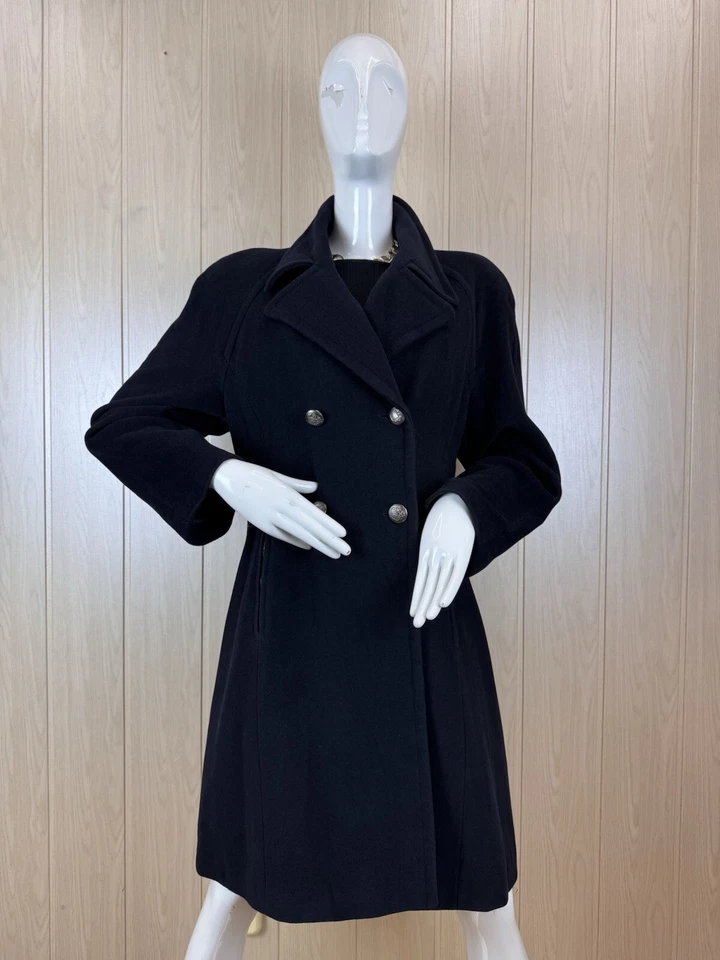 Escada Elements Angora Wool Blend Navy Coat Size 40 - Image 1 of 4