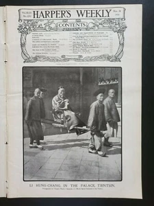 👍 1900 HARPER'S WEEKLY ENGLISH MAGAZINE - LI HUNG CHANG 李鸿章 - Picture 1 of 3