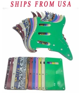 11 Hole Guitar SSS Pickguards & Back Plates fits for Strat/Stratocaster - Picture 1 of 28