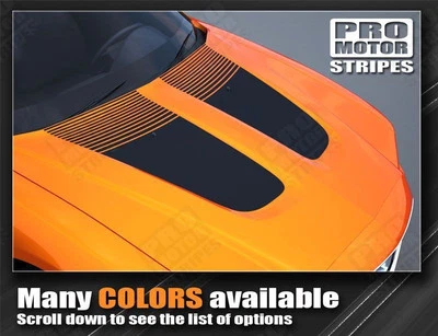 Наклейки на капот Dodge Charger 2011-2014 затемнение со стробоскопическими полосками (выберите цвет) - Изображение 1 из 2