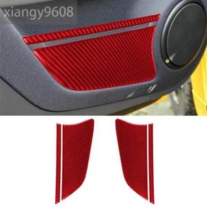 4 piezas cubierta de panel de caja de almacenamiento de puerta de fibra de carbono roja para Benz Smart Fortwo 2011-15 - Imagen 1 de 9