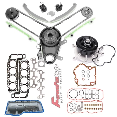 Head Gasket Bolts Set Water Pump Timing Chain Kit For 04-07 Dodge Ram 1500 4.7L - Image 1 of 4