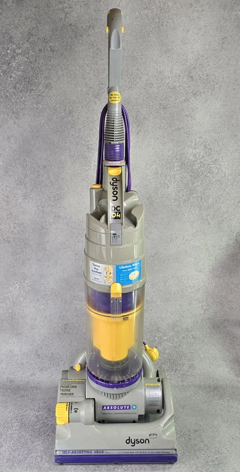 Dyson DC04 Absolute Clutch Upright Vacuum Cleaner Yellow And Purple - Image 1 of 4