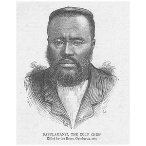 SOUTH AFRICA Dabulamanzi The Zulu Chief - Antique Print 1886 - Picture 1 of 1
