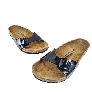 Birkenstock Madrid Sandalen schwarz Lackleder Größe 41 Damen Größe 10 - Bild 1 von 4