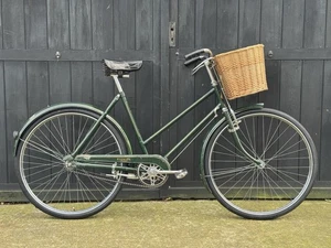 Bicicletta classica da donna Elswick 1936 verde/oro ruota 26" bici anteguerra - Foto 1 di 24
