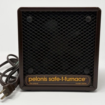 De Colección Pelonis Safe-T-Furnace 1500W Portátil Calentador Eléctrico Ventilador Termostato FUNCIONA Foto 1 de 4