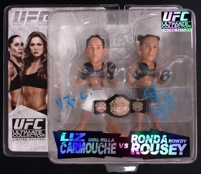 Ronda Rousey & Liz Carmouche Signed UFC 157 Round 5 Action Figure PSA/DNA COA 47 - Image 1 of 4