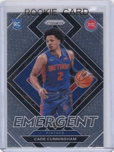 CADE CUNNINGHAM ROOKIE CARD Detroit Pistons Basketball 2021 PRIZM EMERGENT RC - Picture 1 of 2