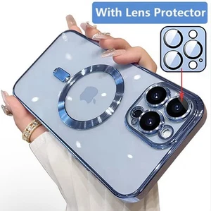 Coque Mag Safe Antichoc pour iPhone 16 Pro Max 15 14 13 12 avec Protection Lentille - Photo 1 sur 28