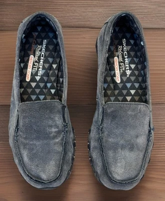 Zapato mocasín Sketchers para mujer 6,5 azul ajuste relajado espuma viscoelástica refrigerado por aire sin cordones Foto 1 de 4
