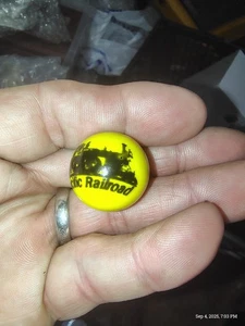 Union Pacific Railroad yellow shooter marble collectable - Picture 1 of 5