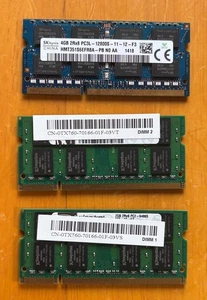 8GB DDR3 Laptop Memory Kit Kingston 2x2GB + SK Hynix 4GB SO-DIMM Tested - Picture 1 of 6