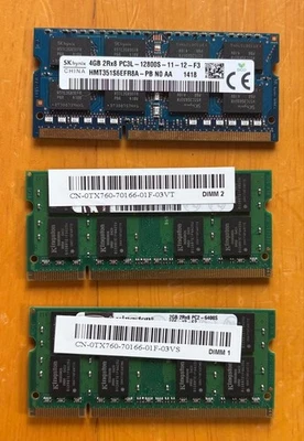 8GB DDR3 Laptop Memory Kit Kingston 2x2GB + SK Hynix 4GB SO-DIMM Tested - Image 1 of 4